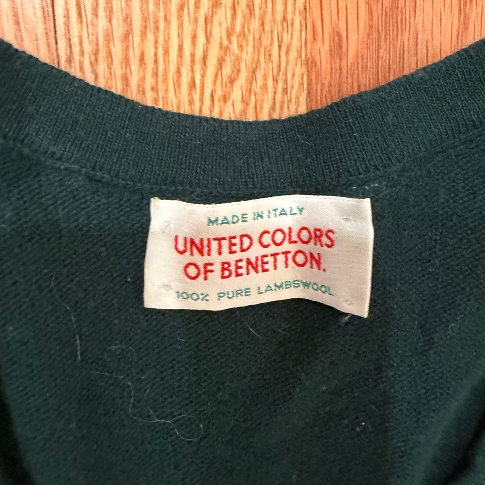 United Colors Of Benetton Dark Green  Maxi Dress with White Lace Collar - Picture 3 of 5